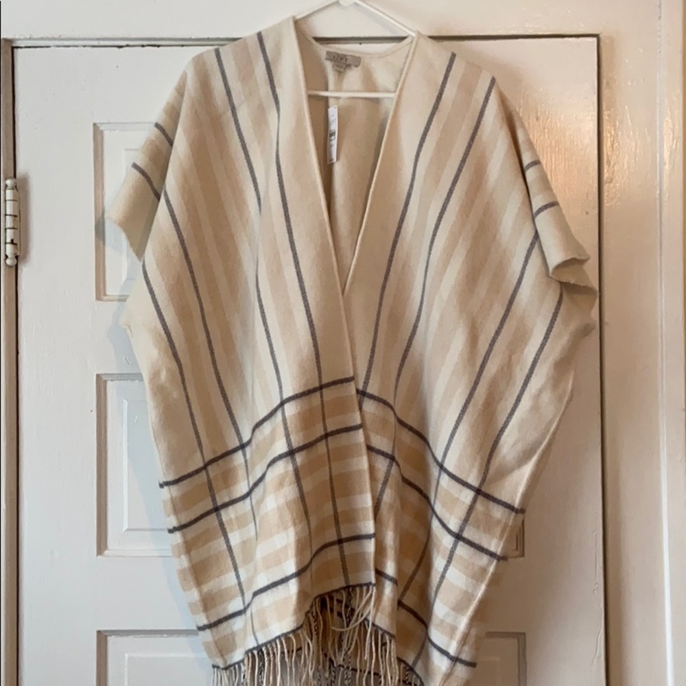 LOFT Plaid Poncho Wrap